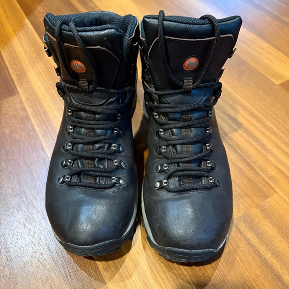Merrell Ridgeway Waterproof Leather Hiking Boots Men’s Size 12 Dark Brown & Blk main image 8